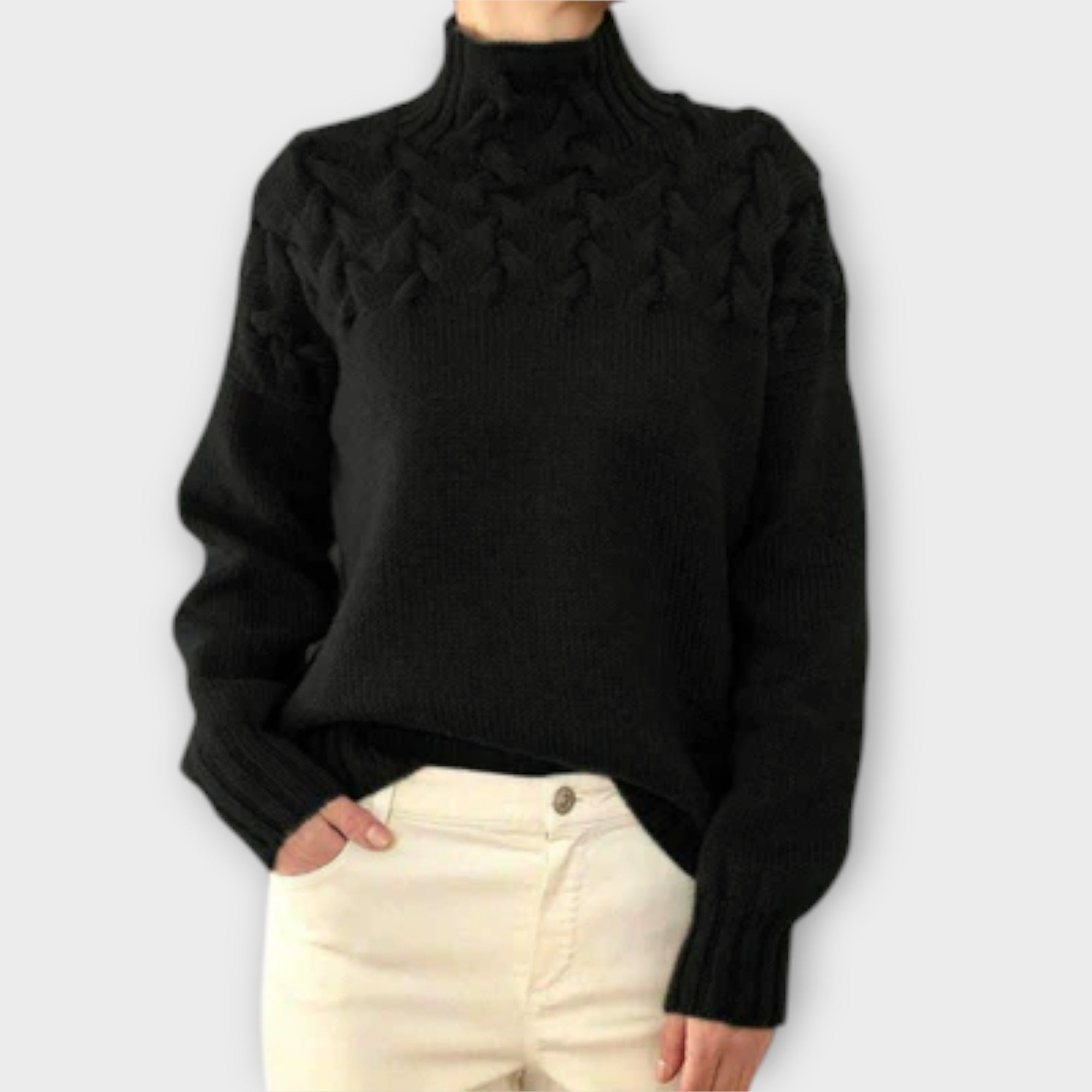 Viviana™ | Maglione da Donna con Dettagli a Treccia