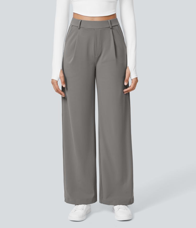 Viviana™ | Pantaloni Svasati ColaTek Air™ con Vita Alta e Tasche con Zip Laterali