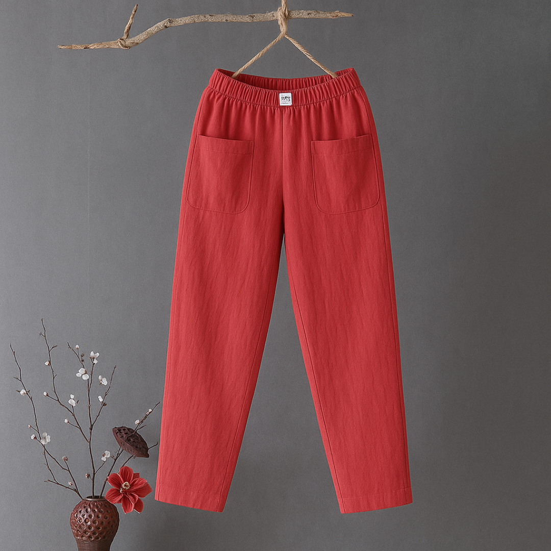 Viviana™ | Pantaloni Casual in Cotone e Lino con Elastico in Vita