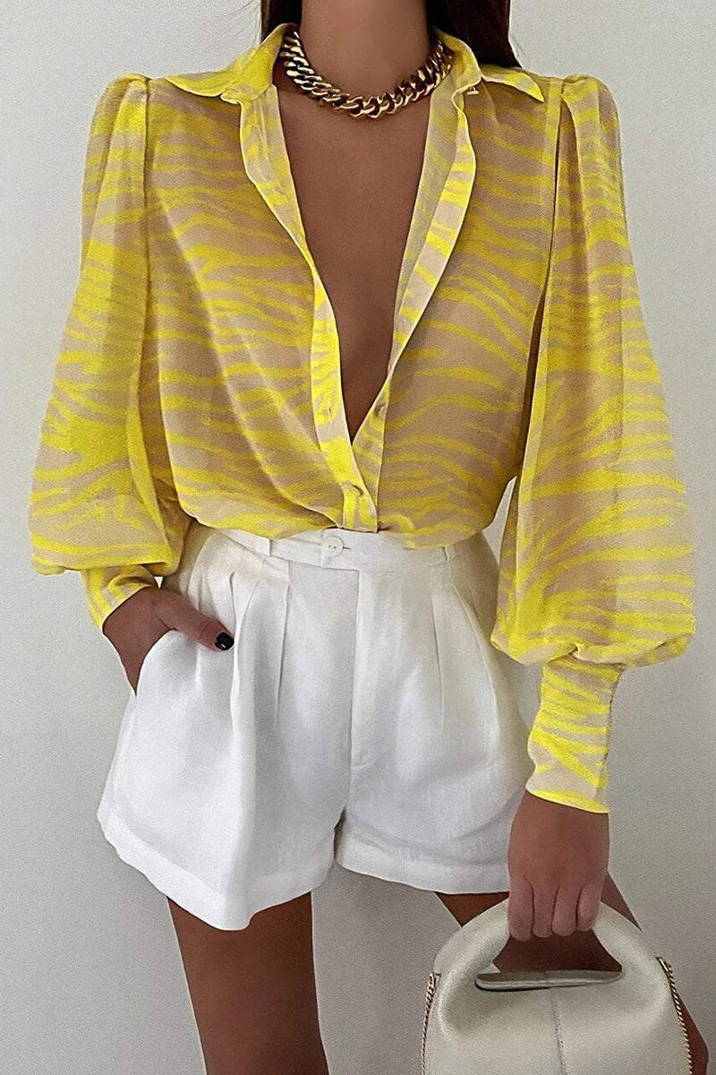 Viviana™ | Blusa Floreale con Maniche a Palloncino