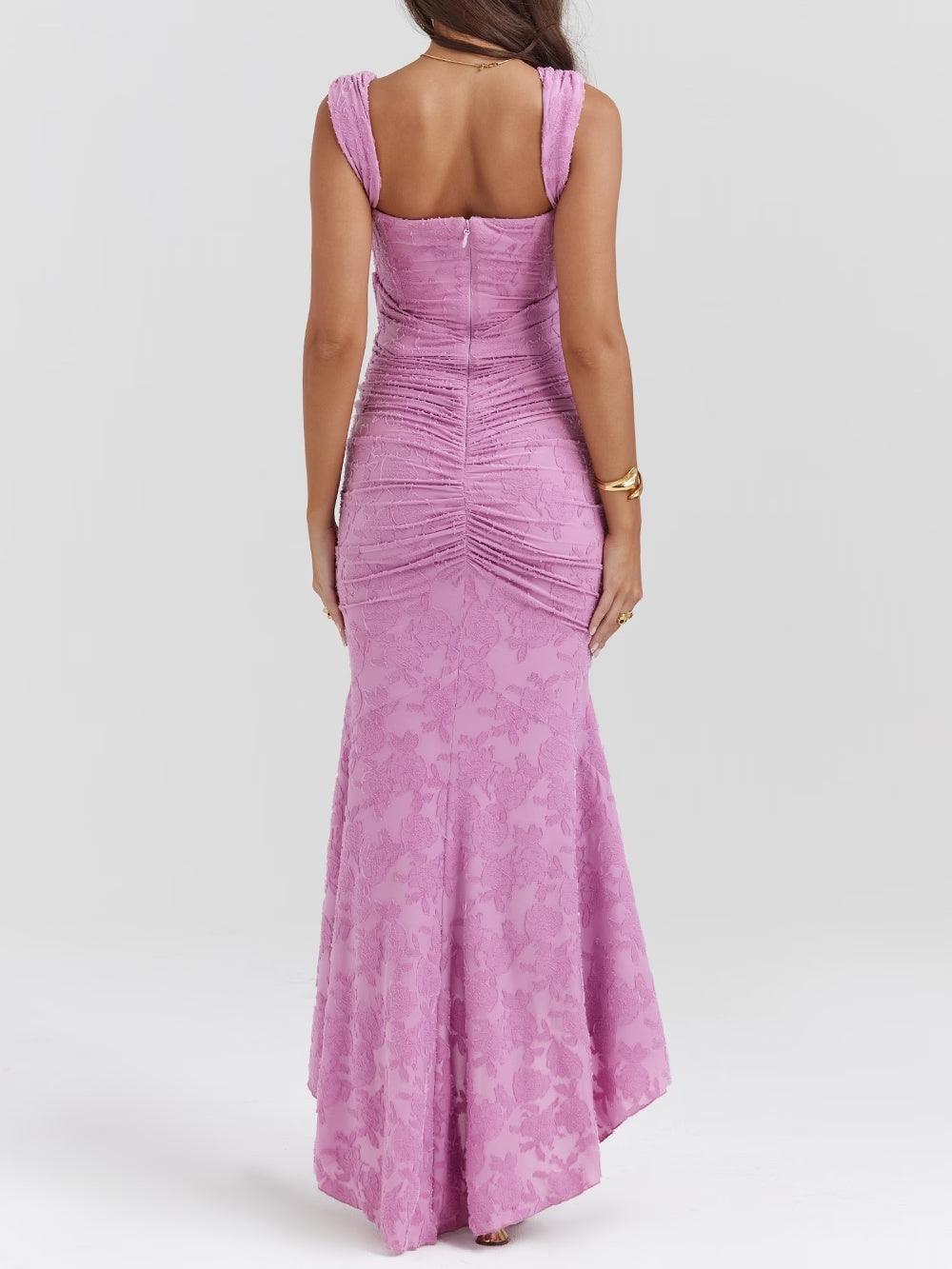 Viviana™ | Abito maxi floreale blu campanula