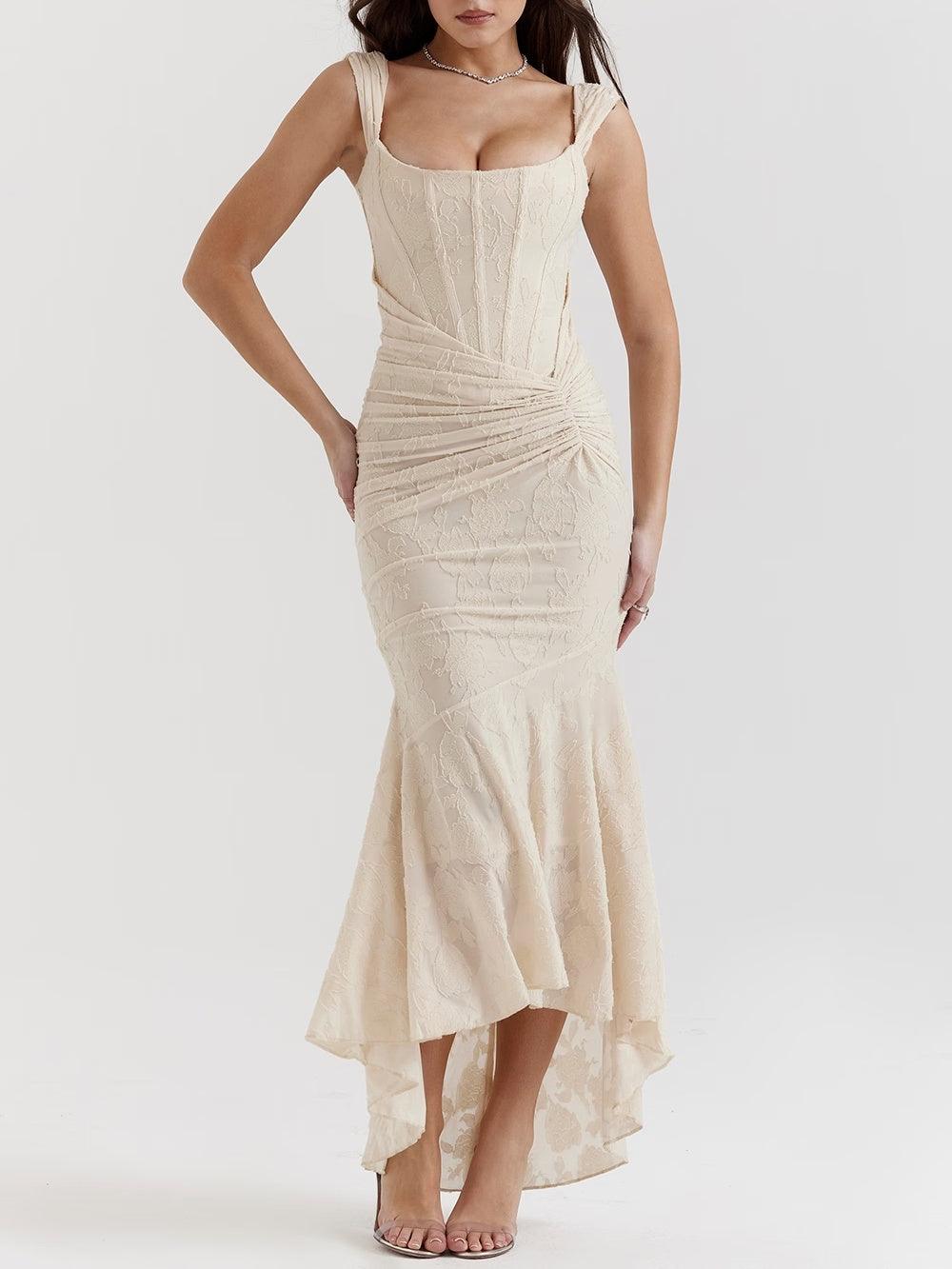 Viviana™ | Abito maxi floreale blu campanula
