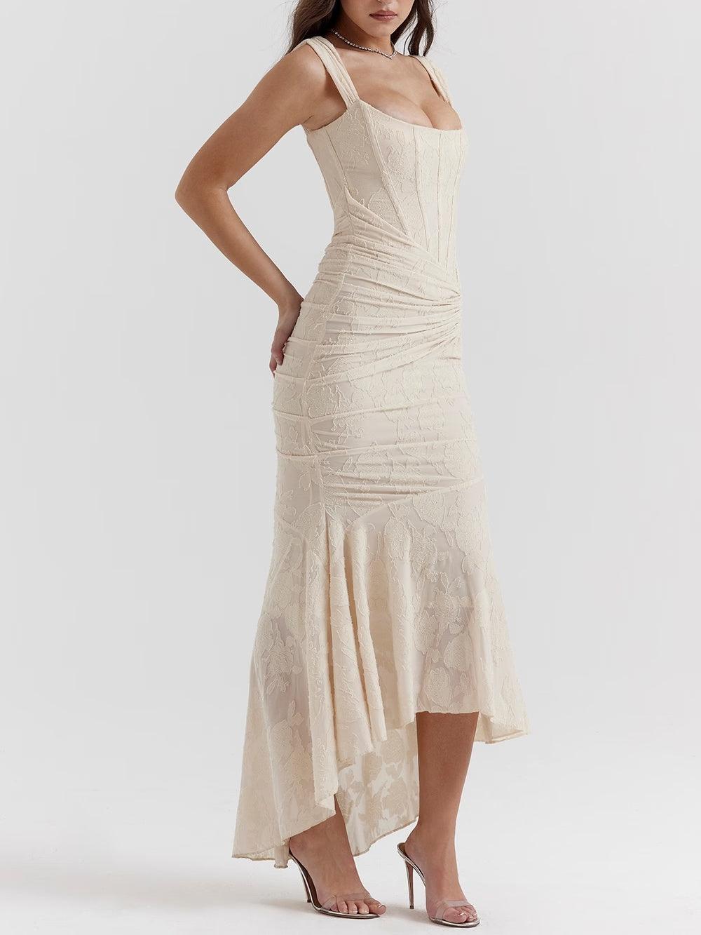 Viviana™ | Abito maxi floreale blu campanula