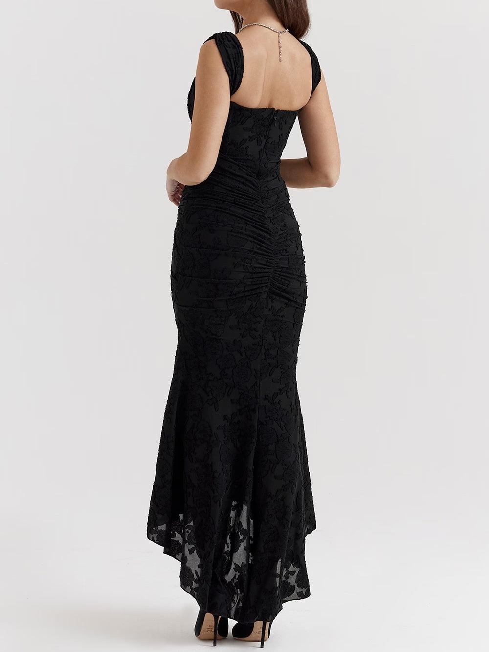 Viviana™ | Abito maxi floreale blu campanula