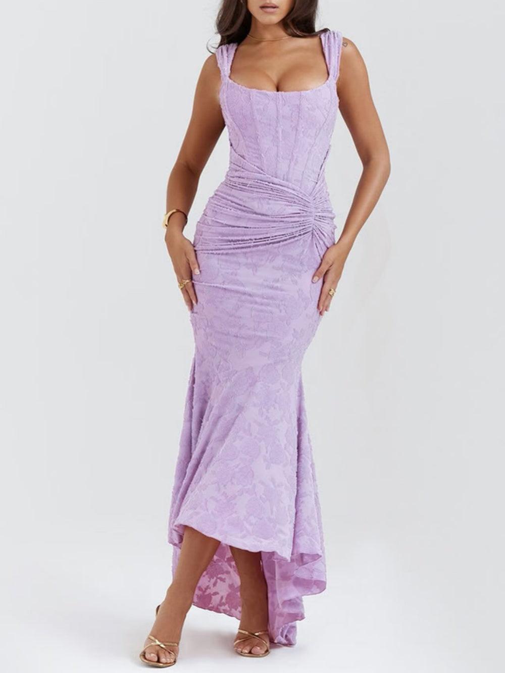 Viviana™ | Abito maxi floreale blu campanula