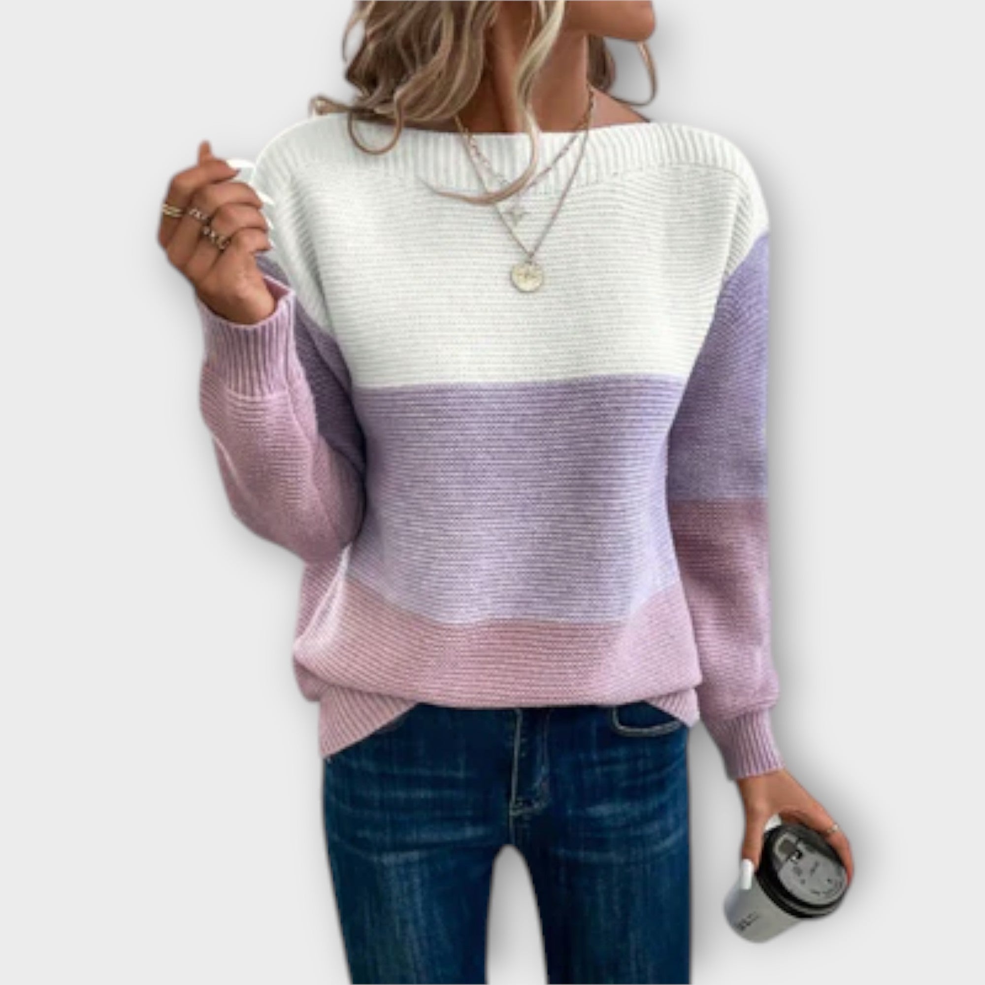 Viviana™ | Maglione Elegante in Patchwork a Tre Colori
