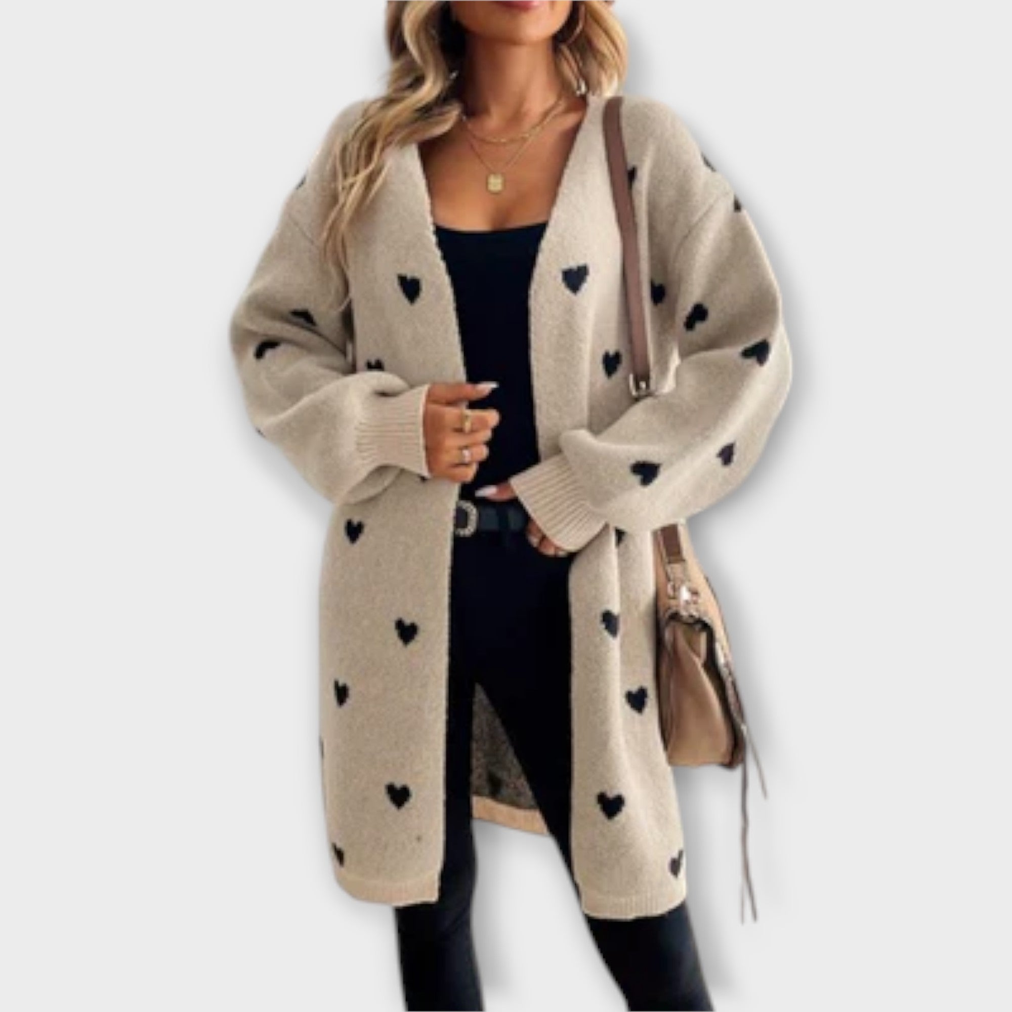 Viviana™ | Cardigan con Motivo a Cuori