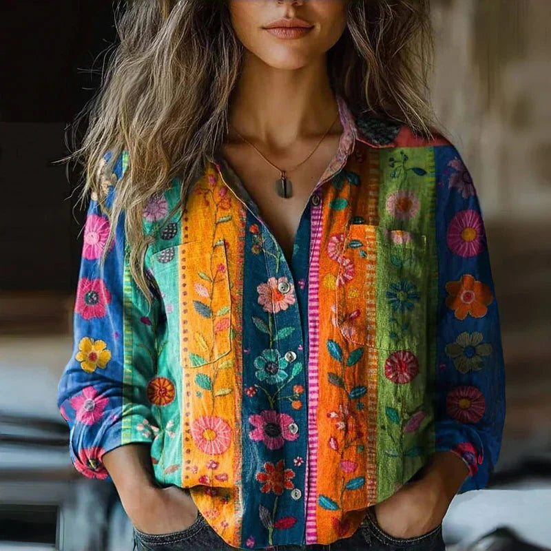 Viviana™ | Blusa Vintage Stampata