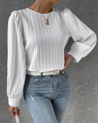 Viviana™ | Elegante Blusa con Maniche a Lanterna