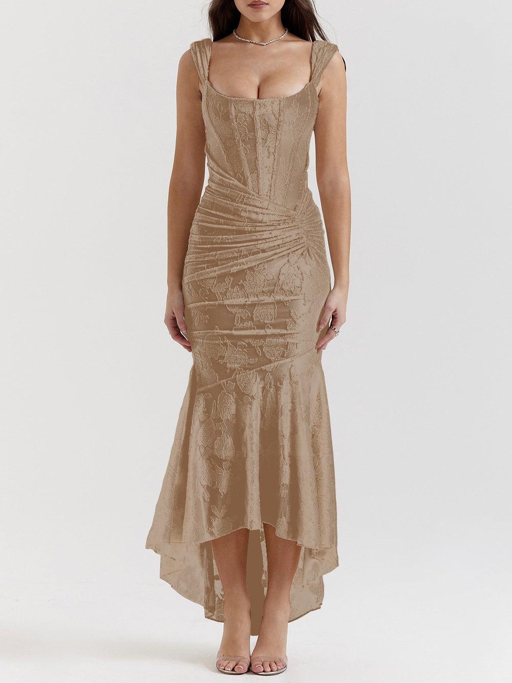 Viviana™ | Abito maxi floreale blu campanula