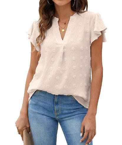 Viviana™ | Blusa con Patchwork e Rouches