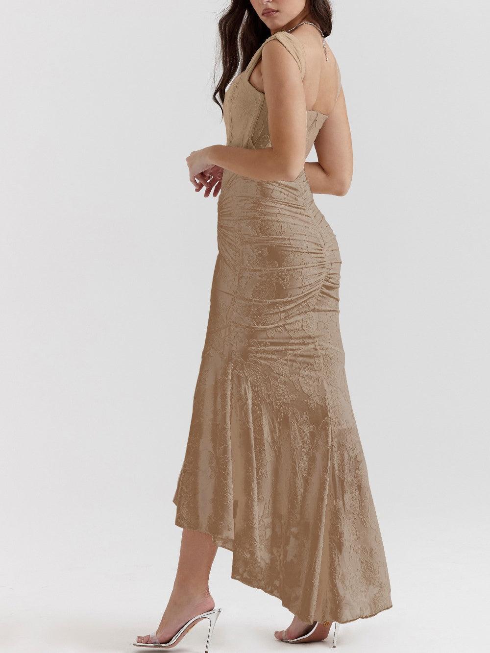 Viviana™ | Abito maxi floreale blu campanula