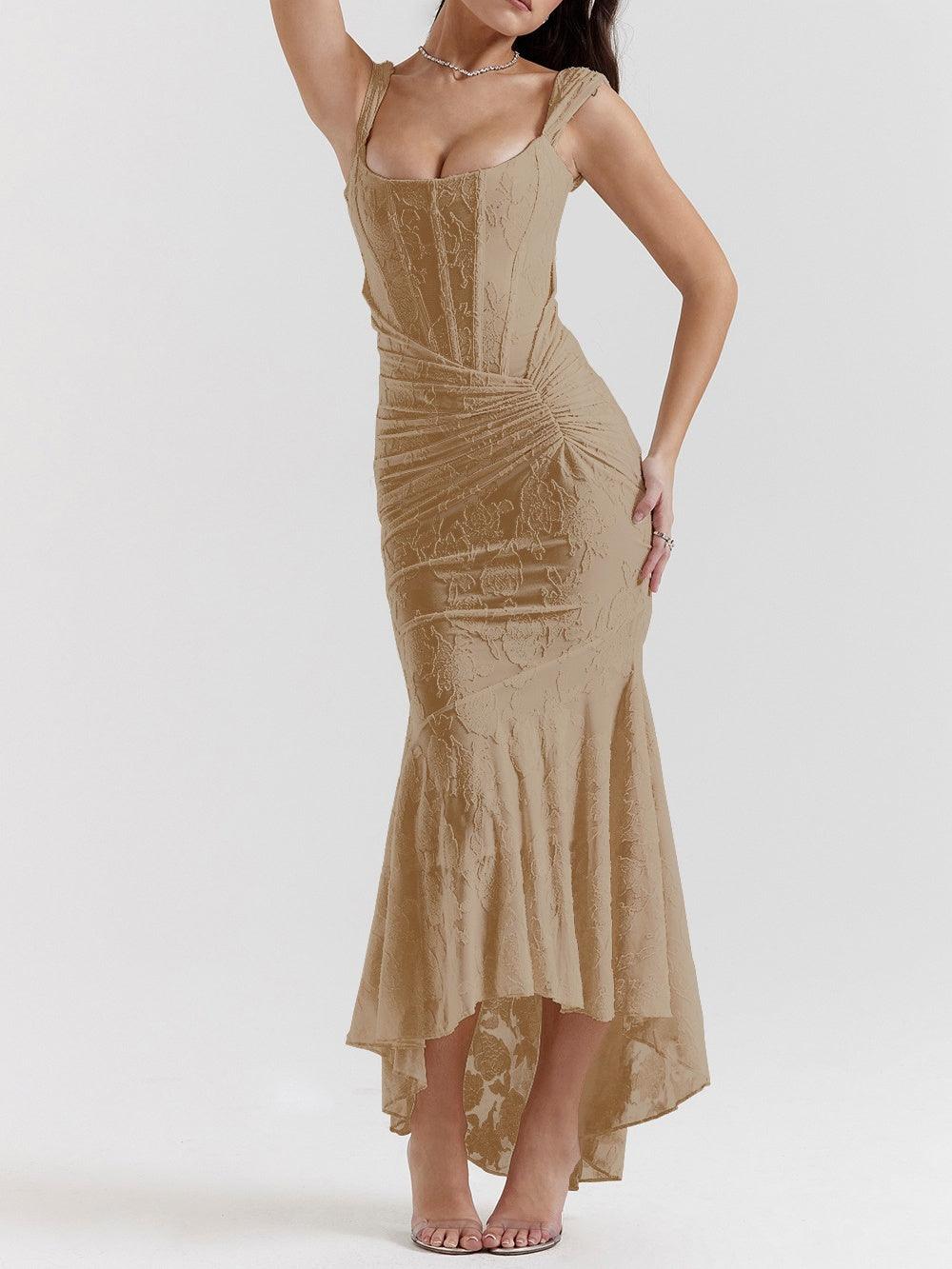 Viviana™ | Abito maxi floreale blu campanula