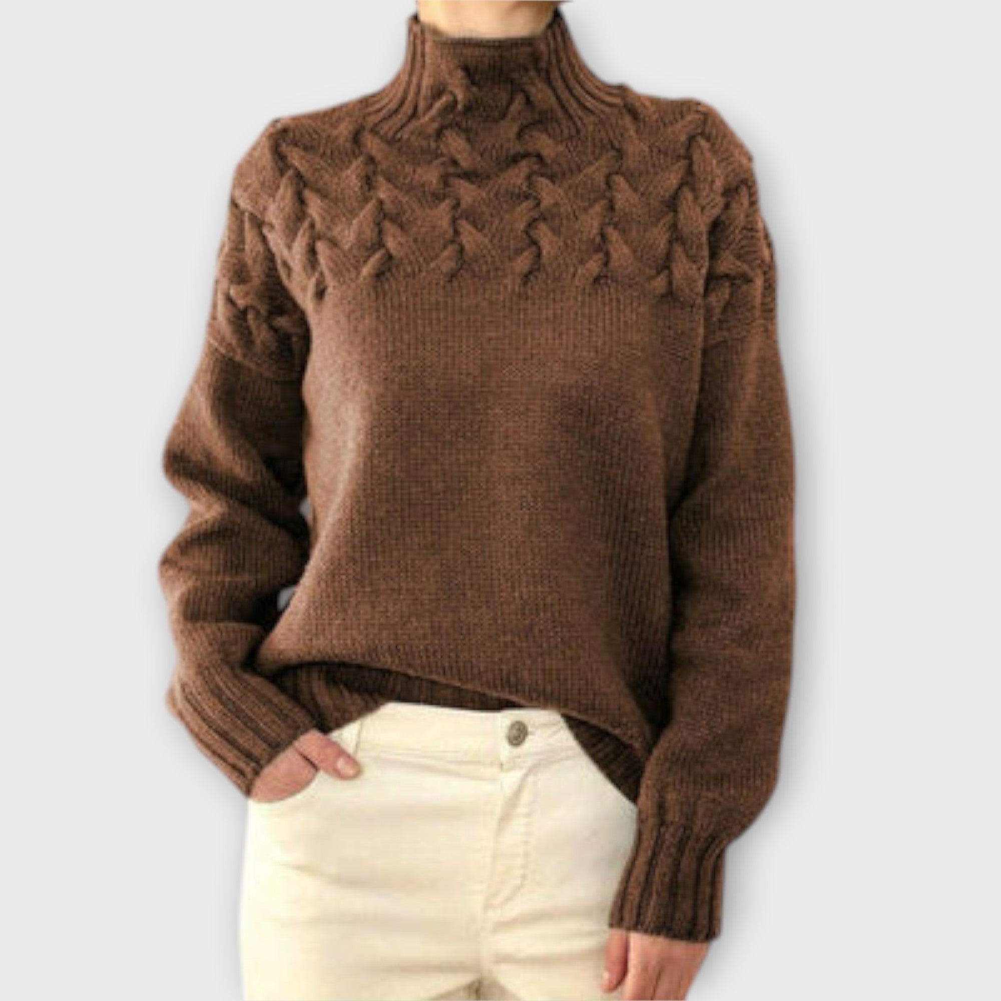 Viviana™ | Maglione da Donna con Dettagli a Treccia