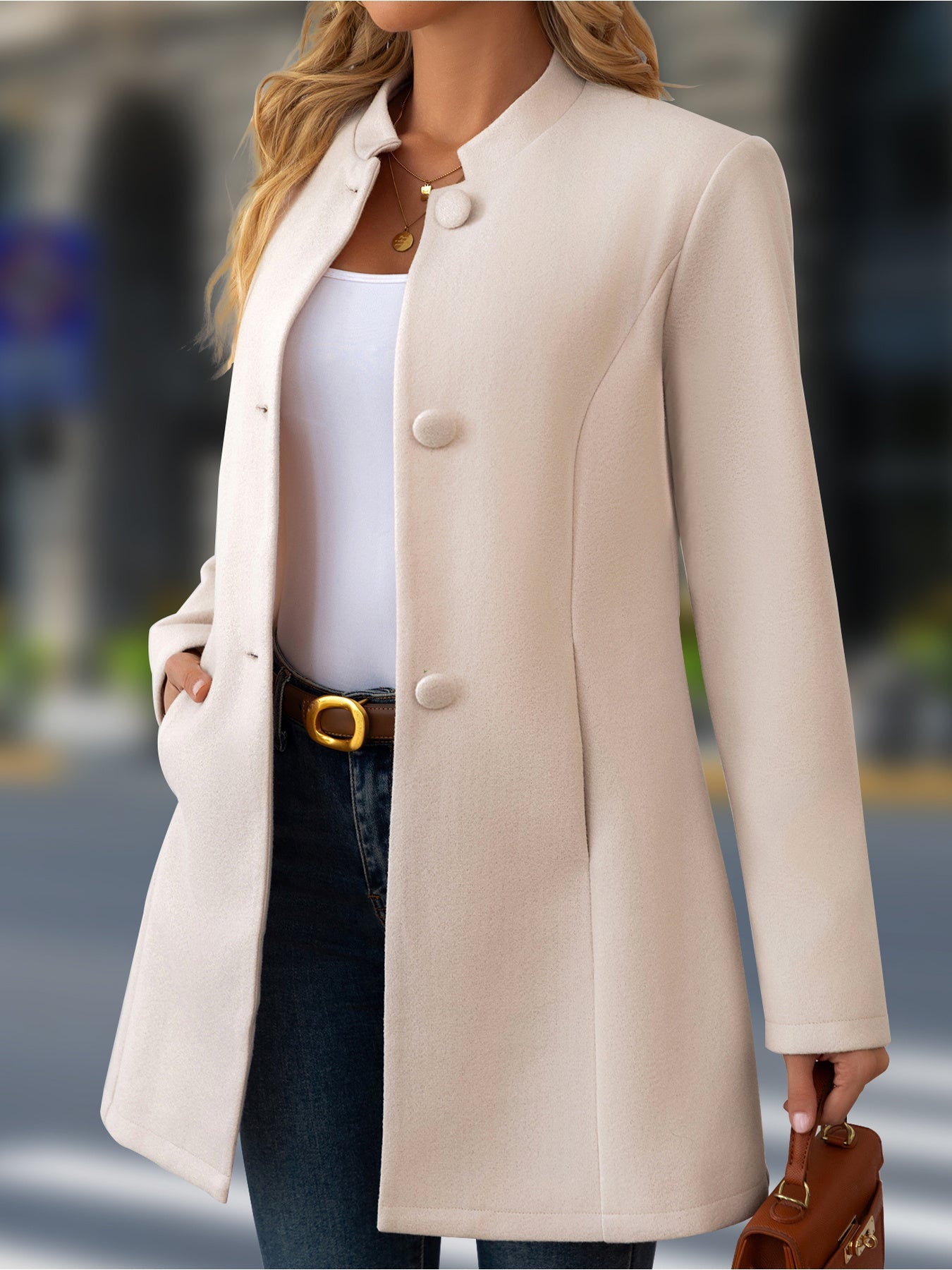 Viviana™ | Cappotto Elegante a Collo Alto