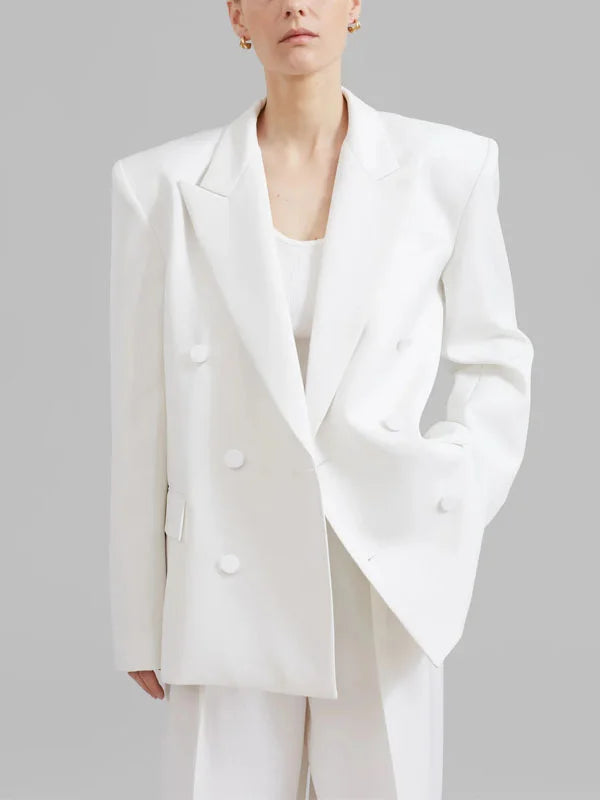 Viviana™ | Blazer Bianco Oversize Doppiopetto