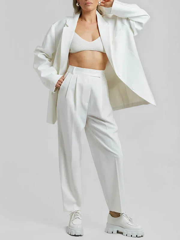 Viviana™ | Blazer Oversized Clean-Line Bianco
