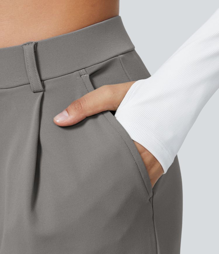Viviana™ | Pantaloni Svasati ColaTek Air™ con Vita Alta e Tasche con Zip Laterali