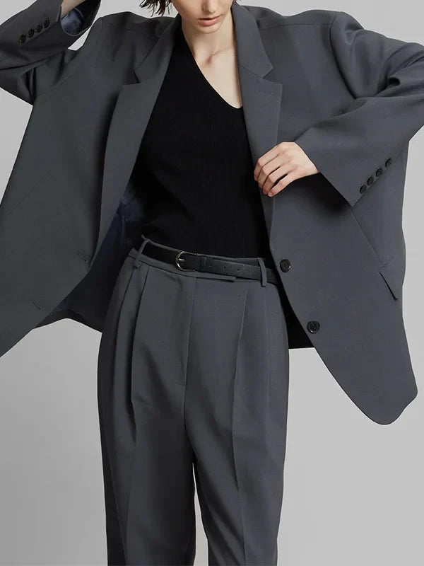 Viviana™ | Blazer Grigio Oversize