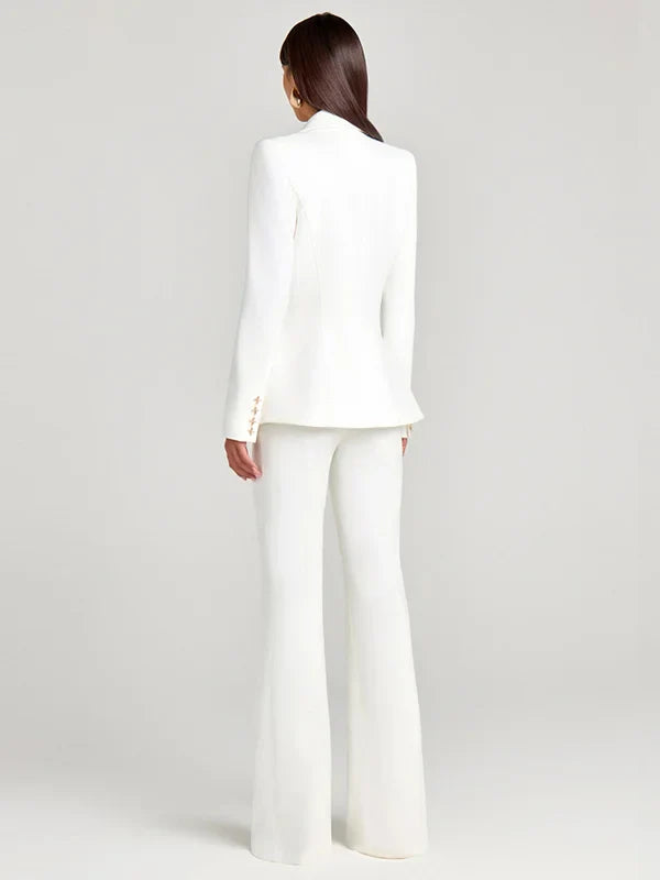 Viviana | Blazer bianco a un bottone