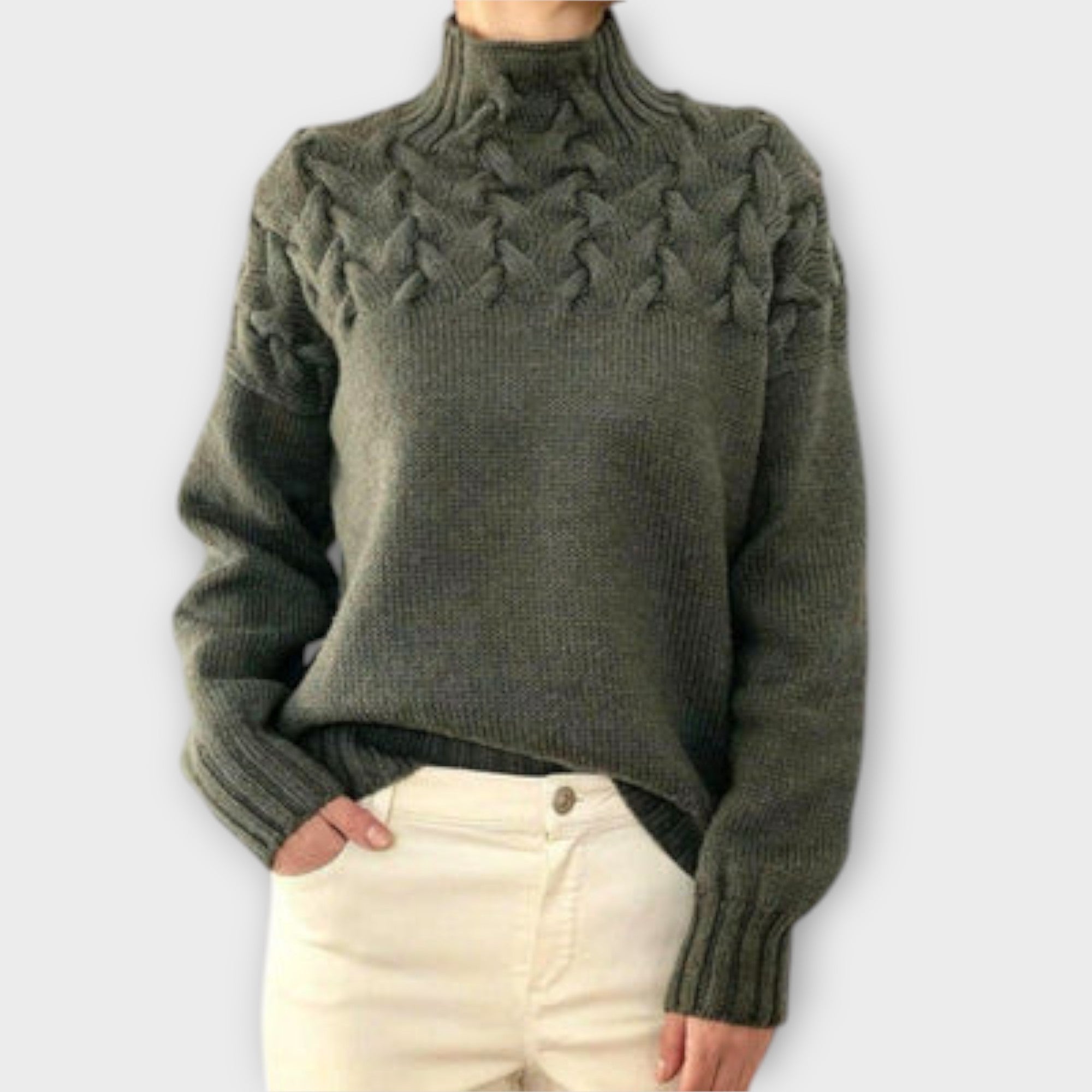 Viviana™ | Maglione da Donna con Dettagli a Treccia