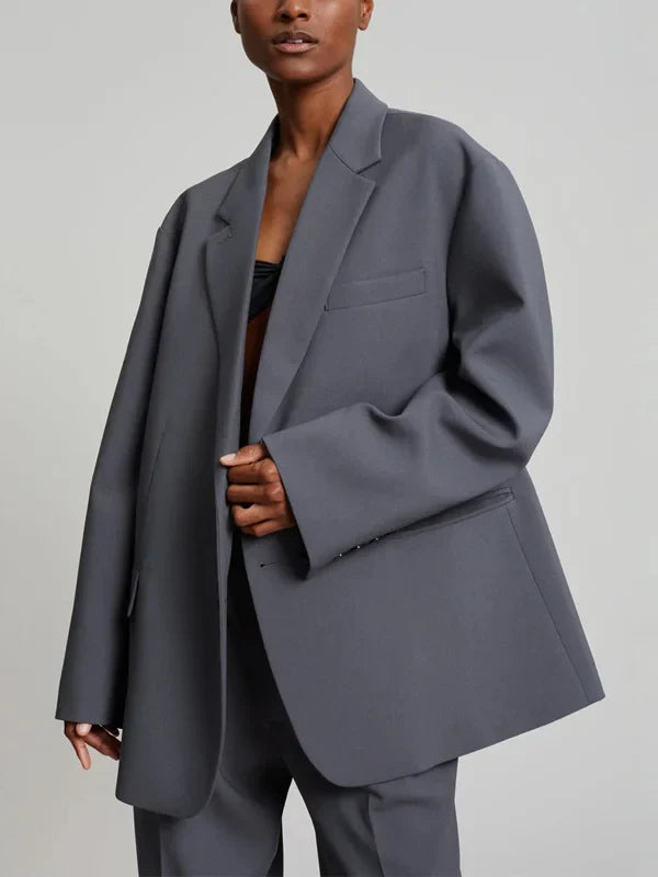Viviana™ | Blazer Grigio Oversize