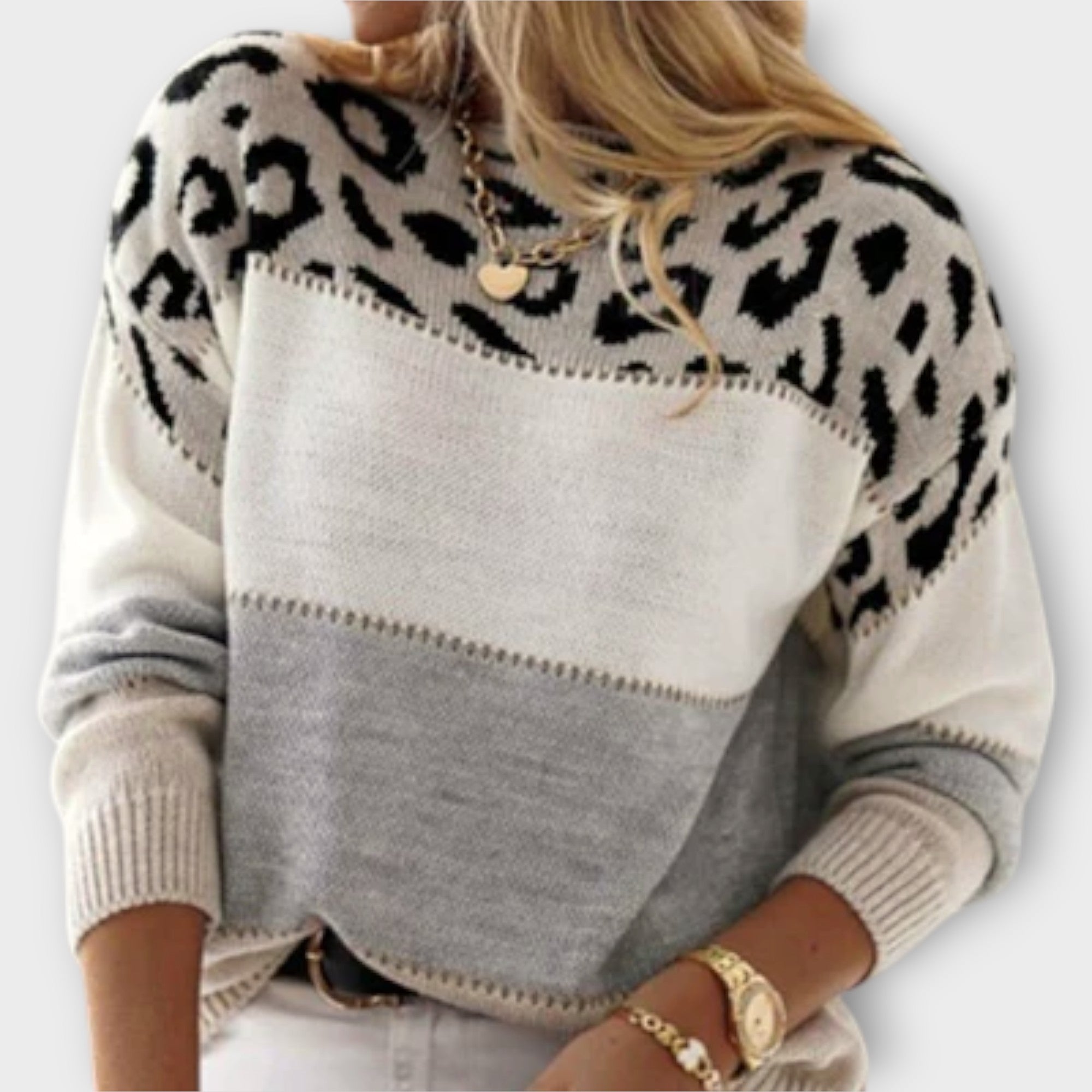 Viviana™ |Maglione Casual con Design Leopardo