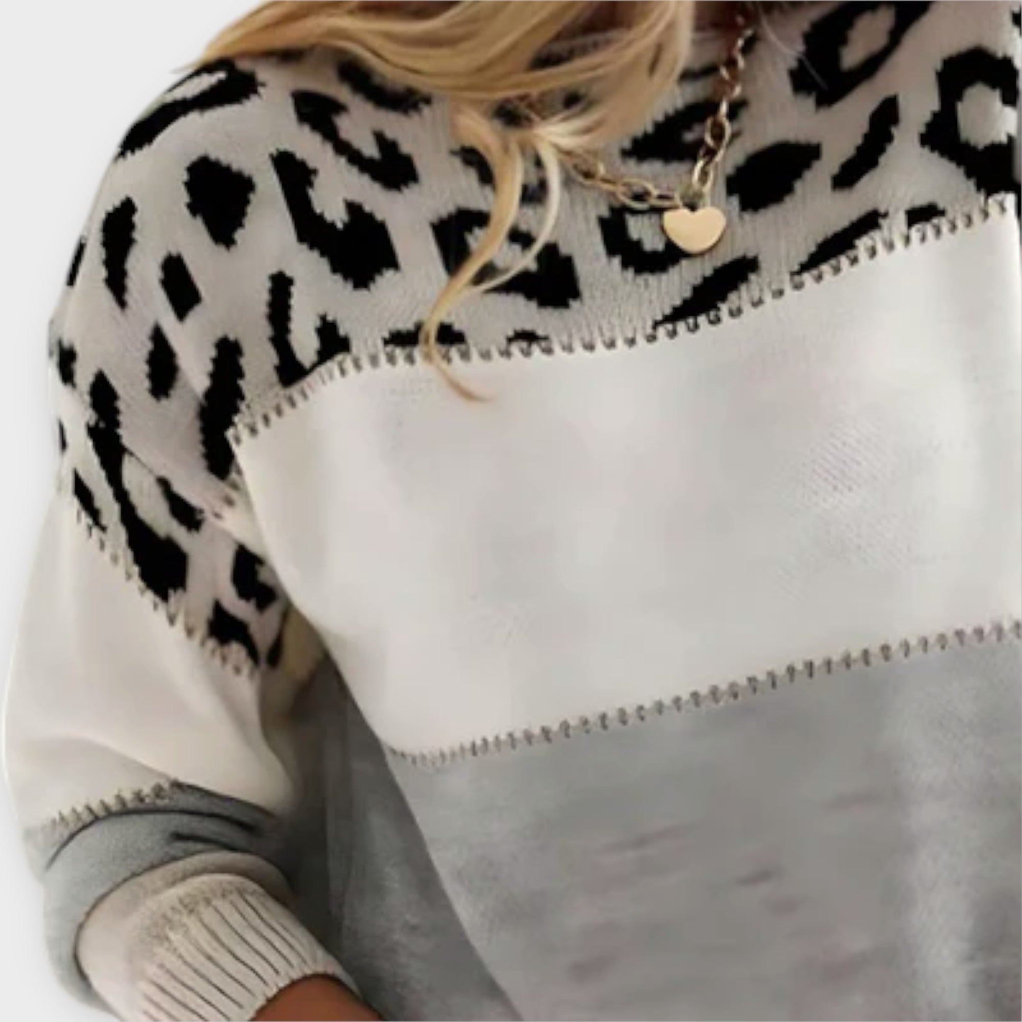 Viviana™ |Maglione Casual con Design Leopardo
