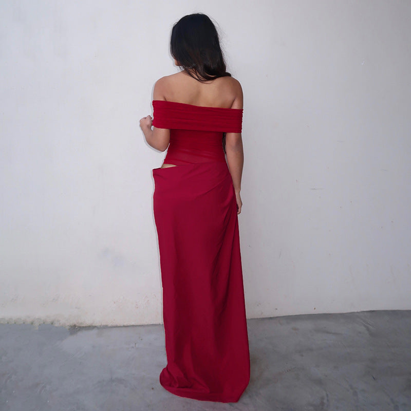 Viviana™ | Abito Maxi in Rete con Spalle Scoperte