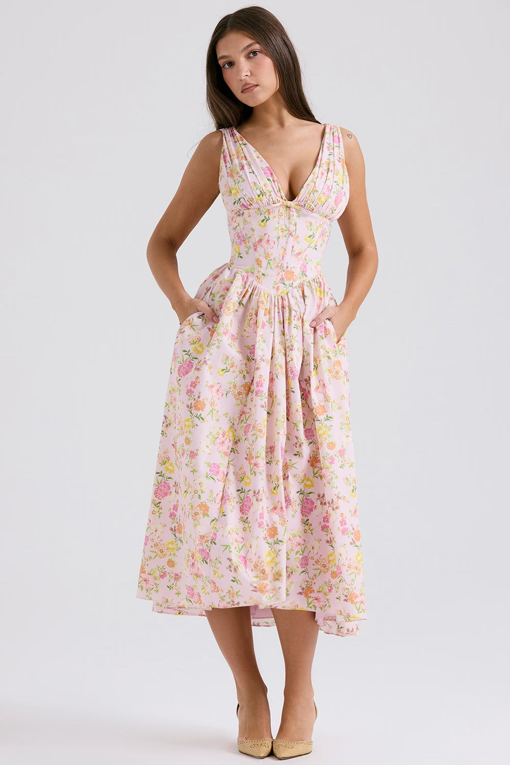 Viviana™ | Abito Midi Estivo a Fiori Colorati