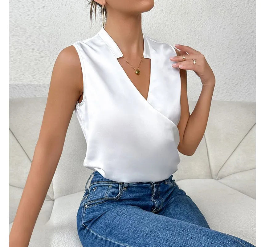 Viviana™ | Elegante Top Senza Maniche in Tinta Unita