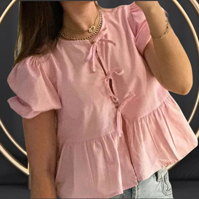 Viviana™ | Blusa Trendy con Stampa Leopardata e Maniche Voluminose