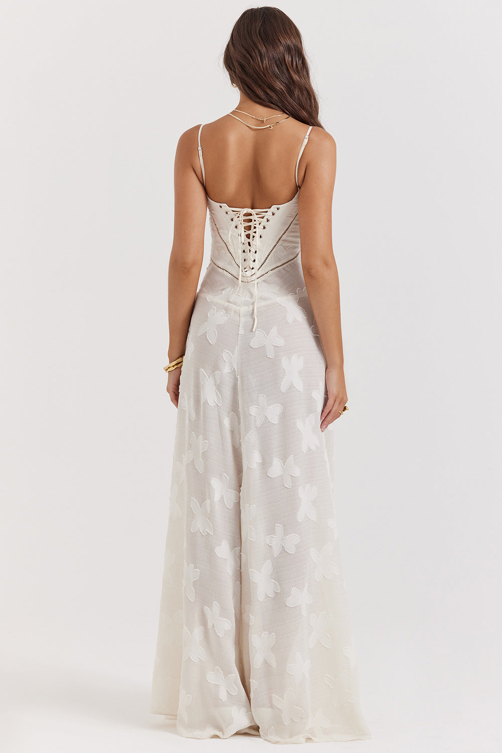 Viviana™ | Abito lungo Bianco sporco
