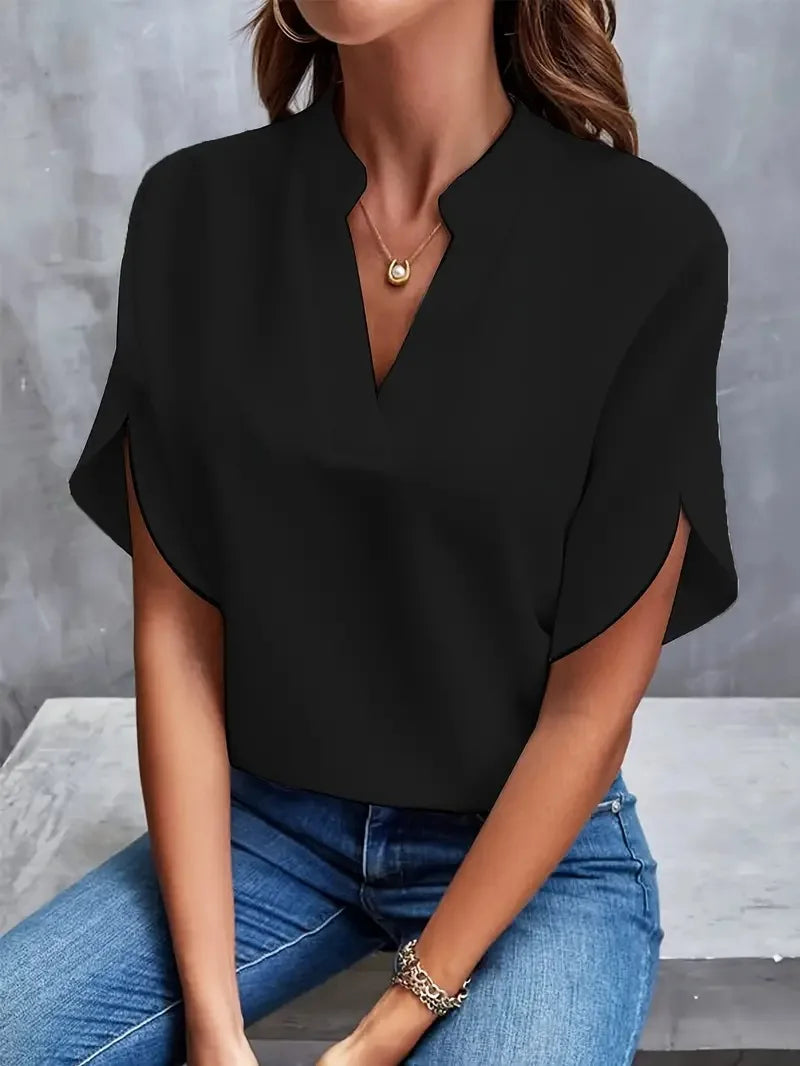 Viviana™ | Camicia Scollatura a V dal Taglio Morbido e Raffinato