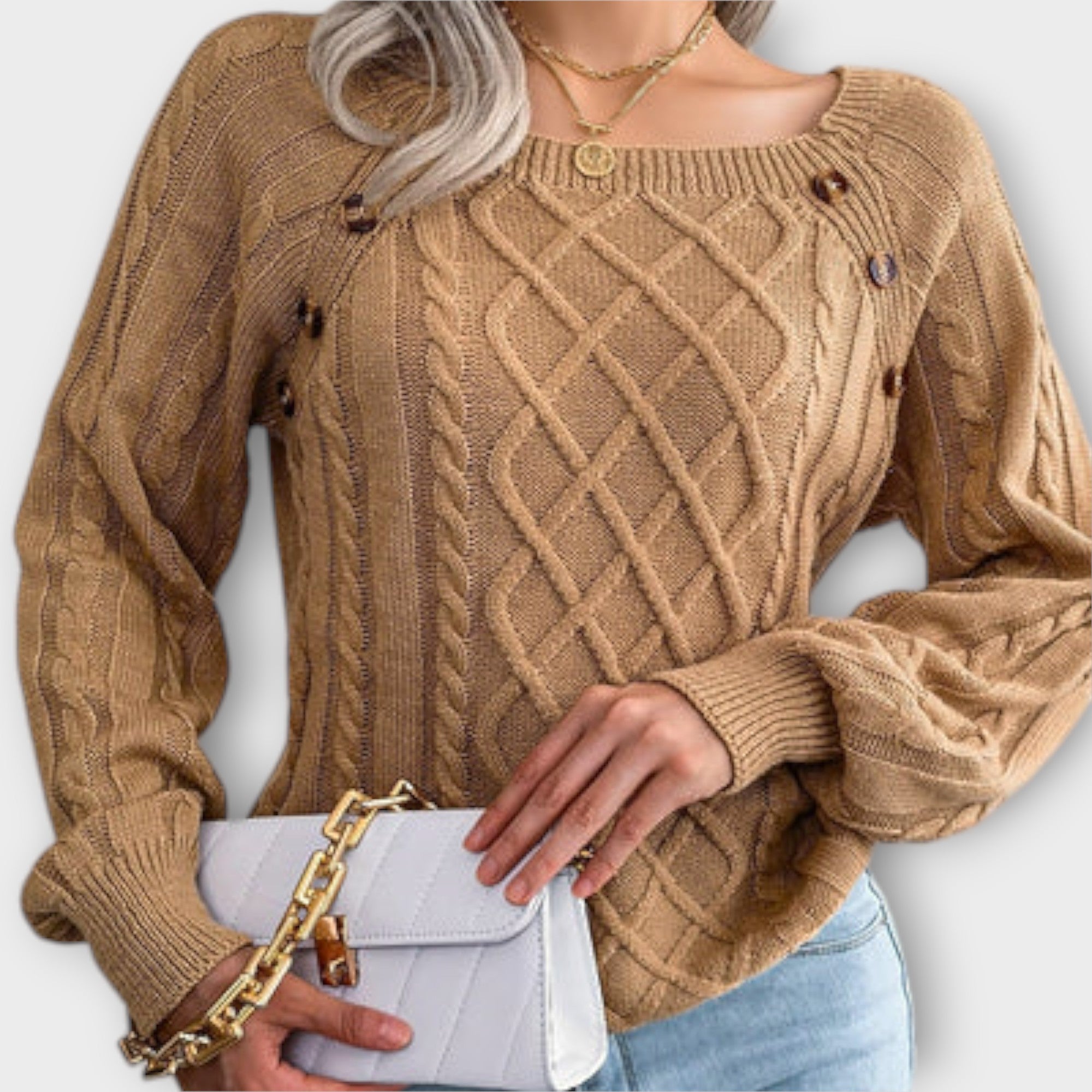Viviana™ | Maglione lavorato a maglia con bottoni
