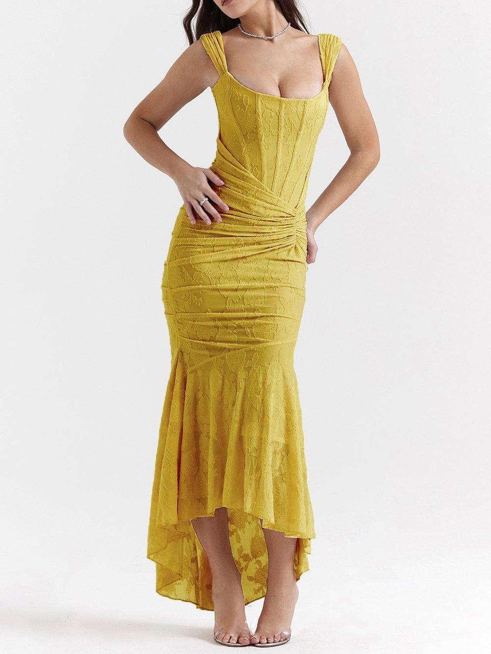 Viviana™ | Abito maxi floreale blu campanula