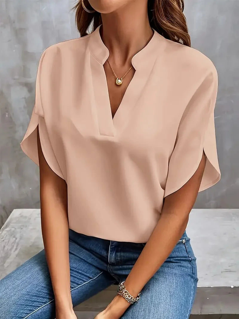 Viviana™ | Camicia Scollatura a V dal Taglio Morbido e Raffinato