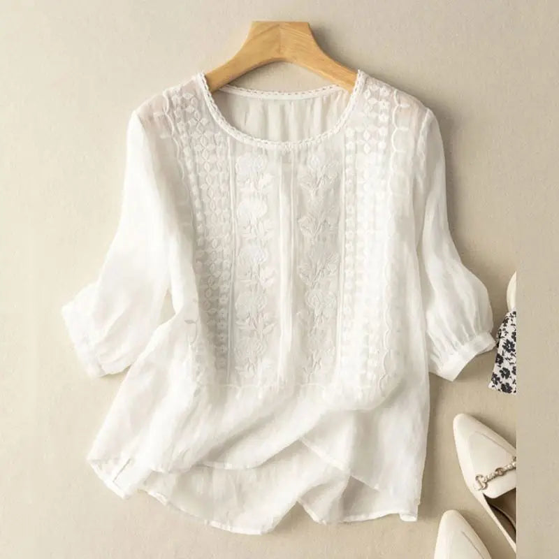 Viviana™ | Blusa Boho Ricamata in Cotone (Vestibilità Piccola)