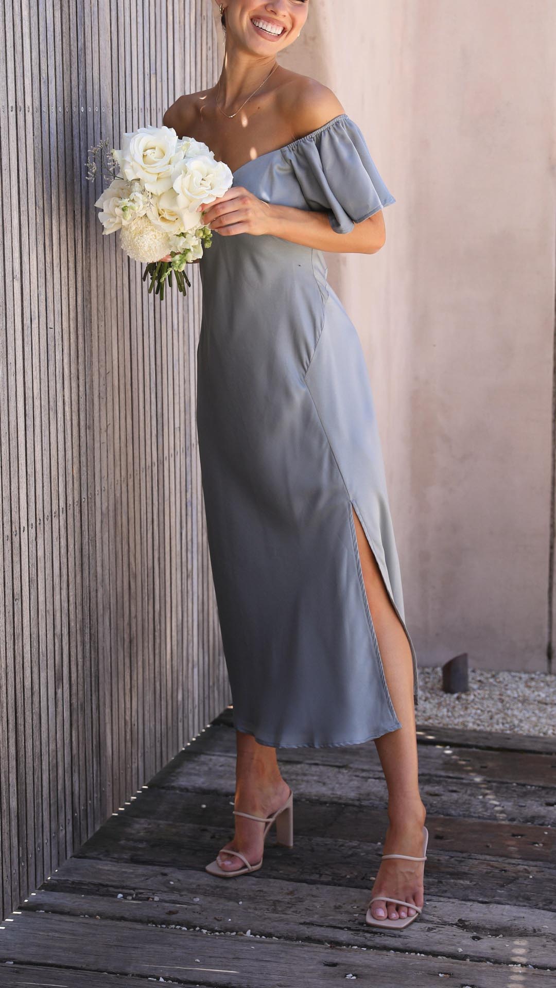 Viviana™ | Abito Maxi Off-Shoulder con Maniche a Farfalla
