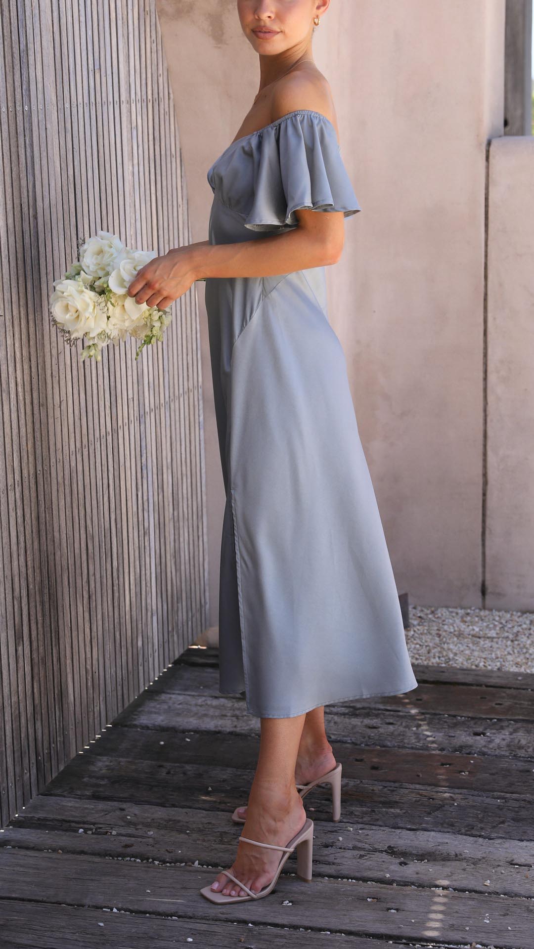 Viviana™ | Abito Maxi Off-Shoulder con Maniche a Farfalla