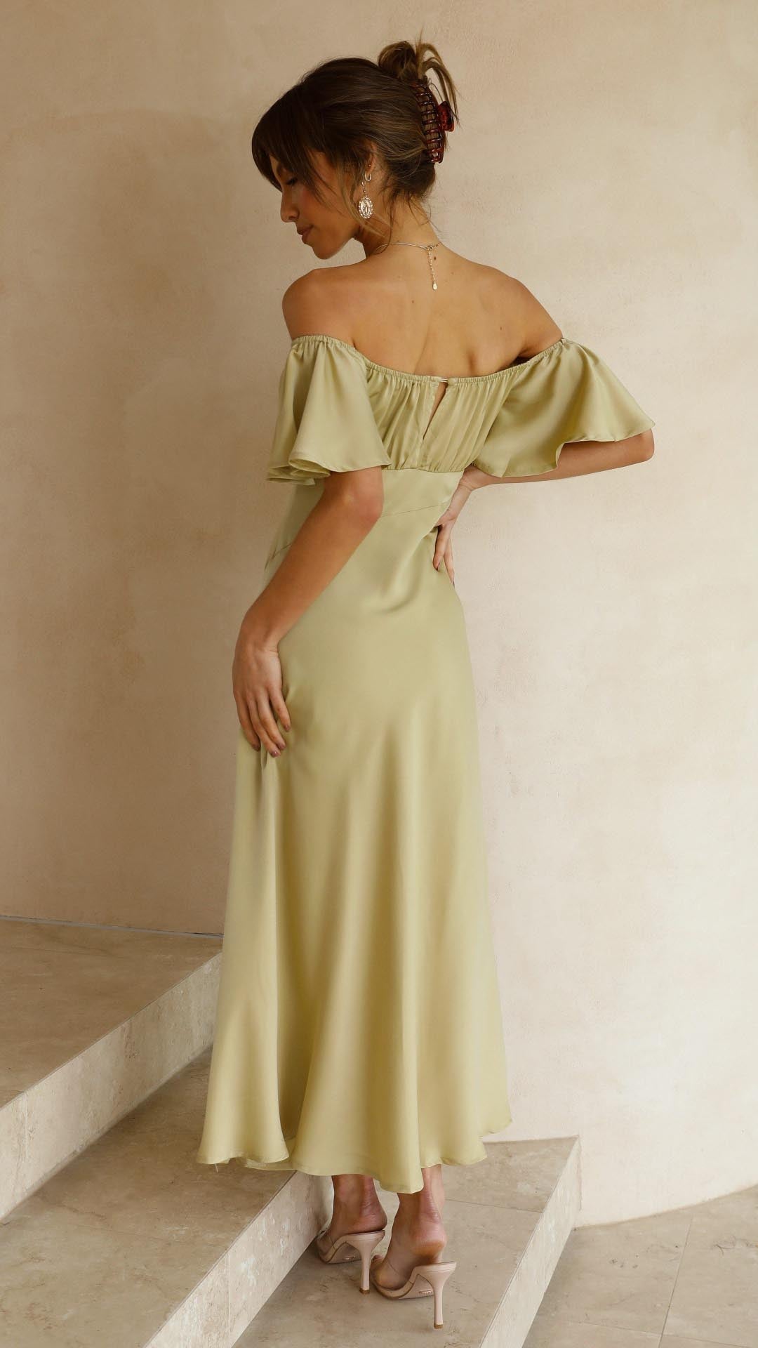 Viviana™ | Abito Maxi Off-Shoulder con Maniche a Farfalla