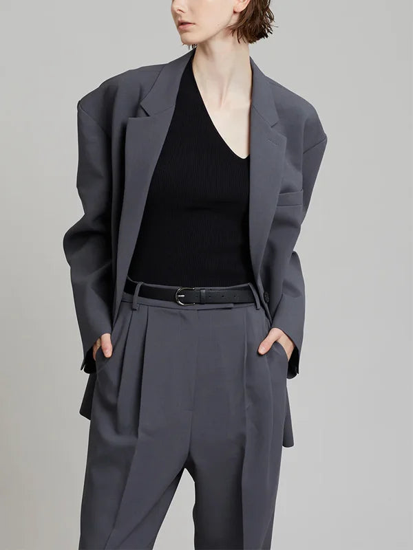 Viviana™ | Blazer Grigio Oversize