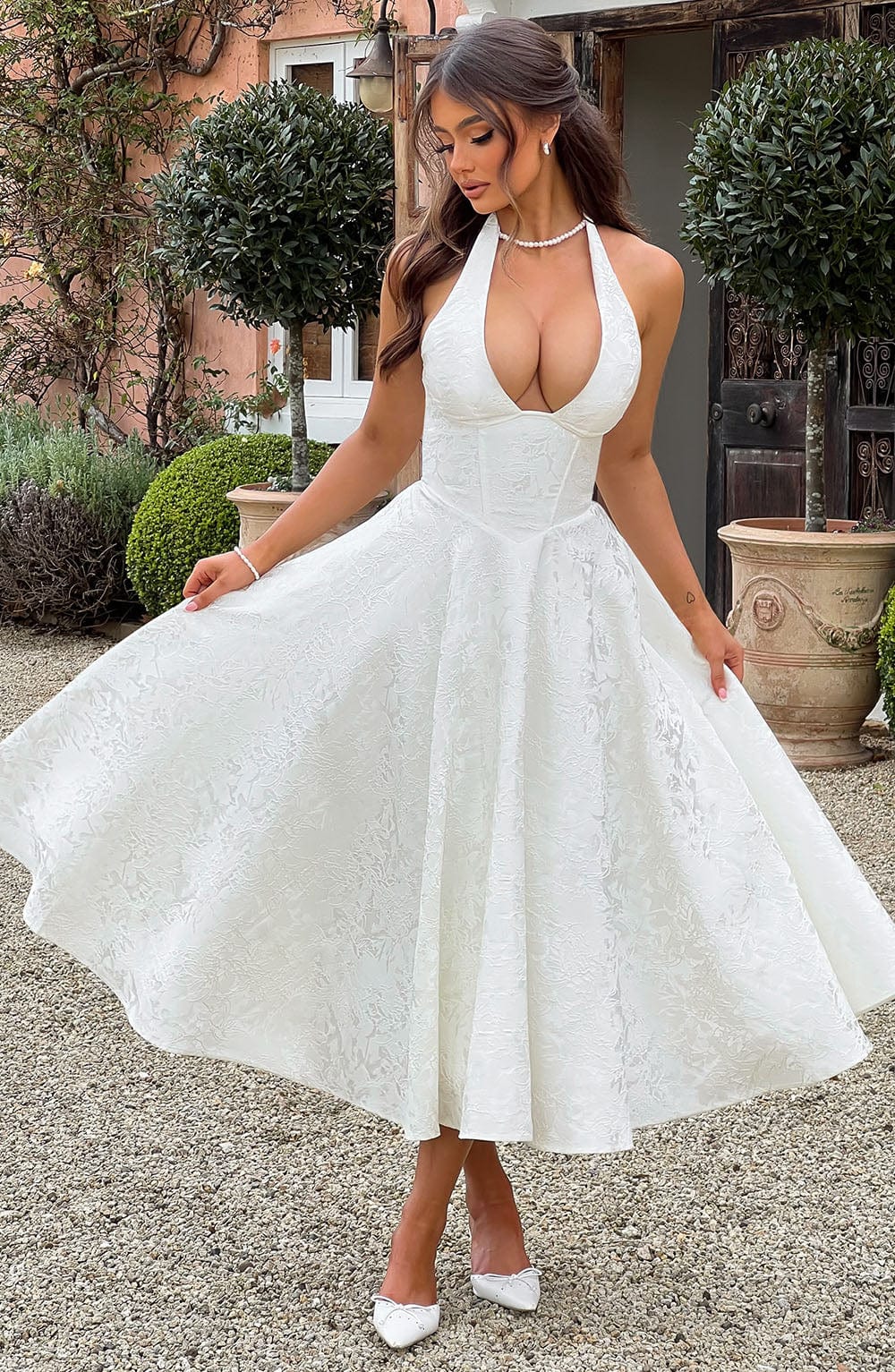 Viviana™ | Abito Midi Senza Maniche con Scollo Halter