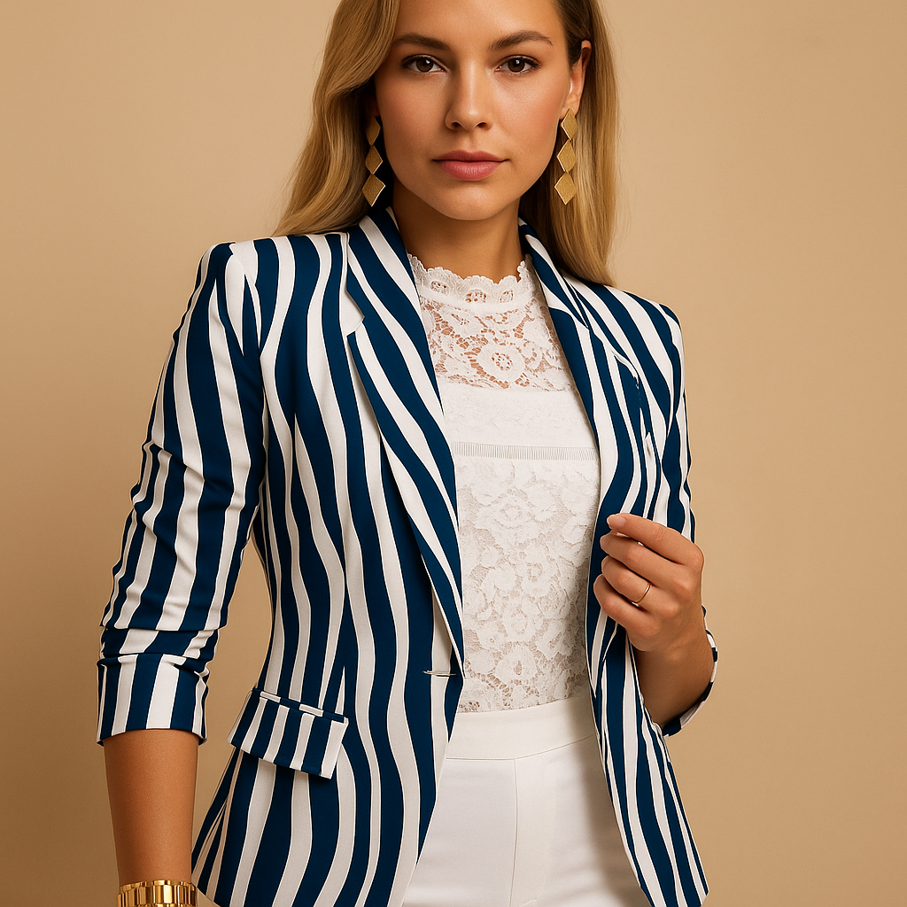 Viviana™ | Blazer elegante da donna con stampa vivace e colletto a scialle