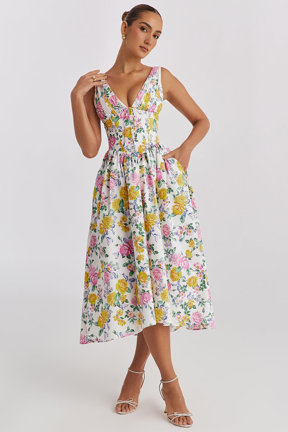 Viviana™ | Abito Midi Estivo a Fiori Colorati