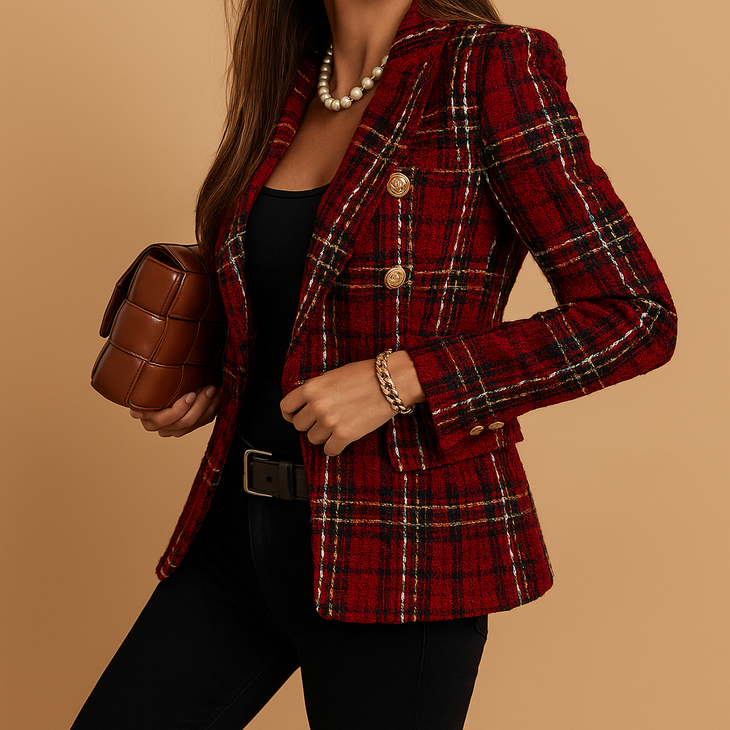 Viviana™ | Blazer a righe doppiopetto per donne
