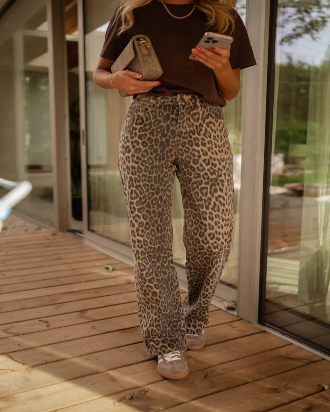 Viviana™ | Pantaloni a Zampa di Elefante Leopardati