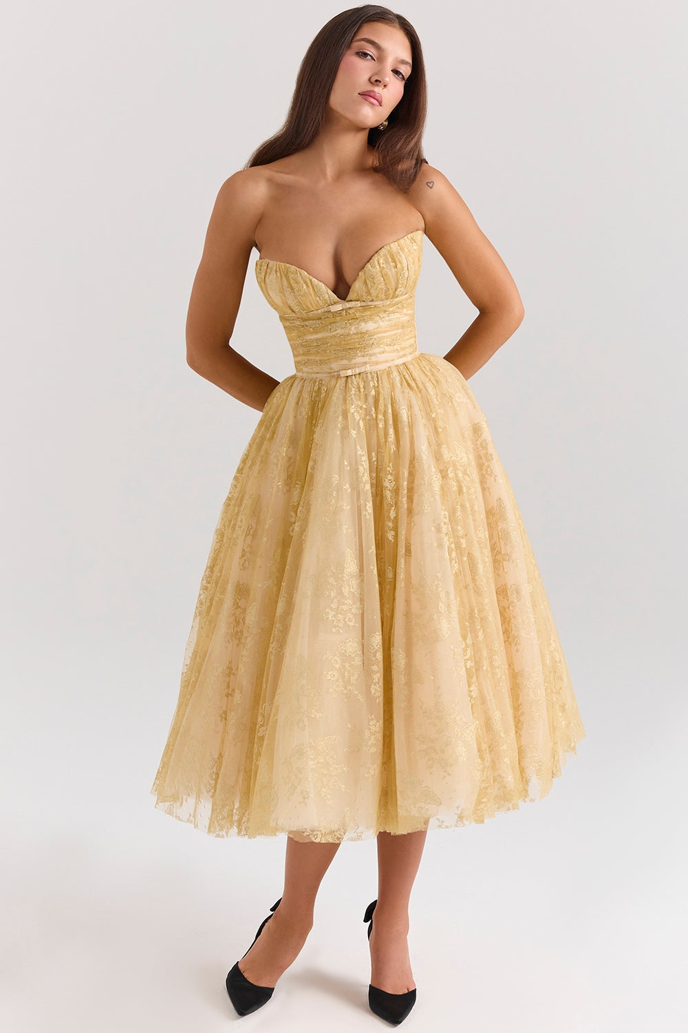 Viviana™ | Vestito Corsetto Dorato