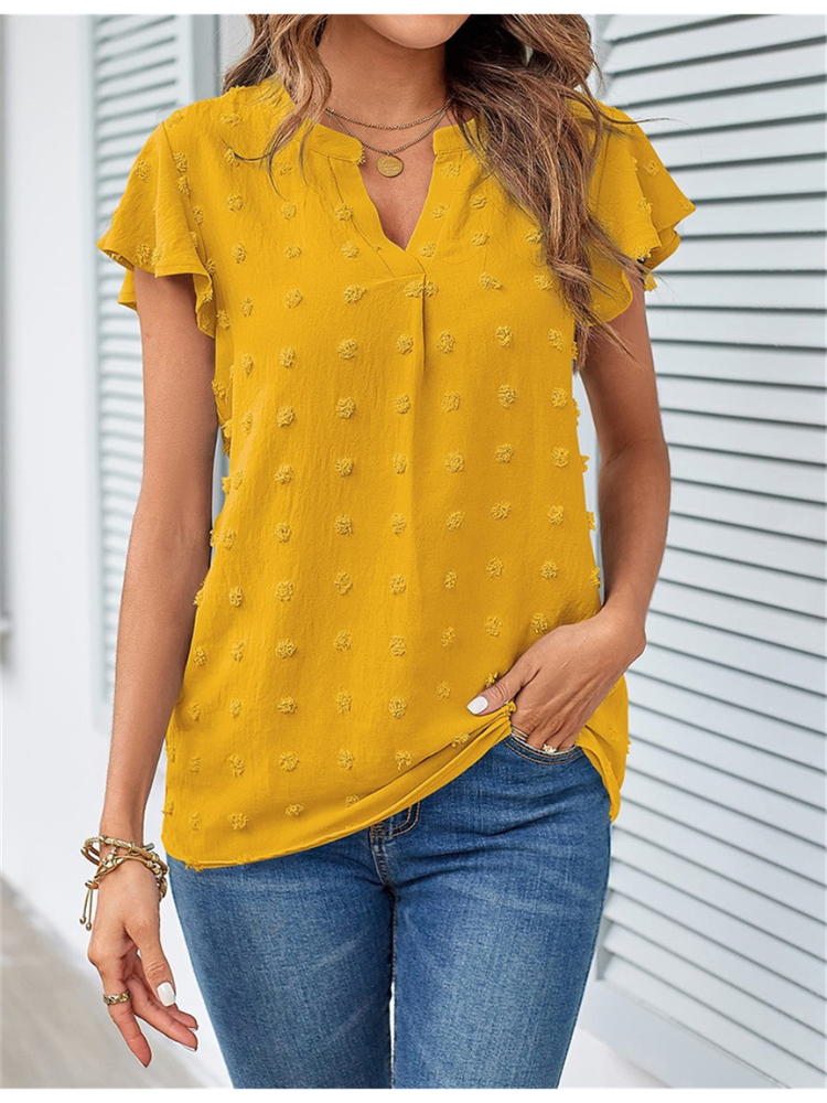 Viviana™ | Blusa con Patchwork e Rouches