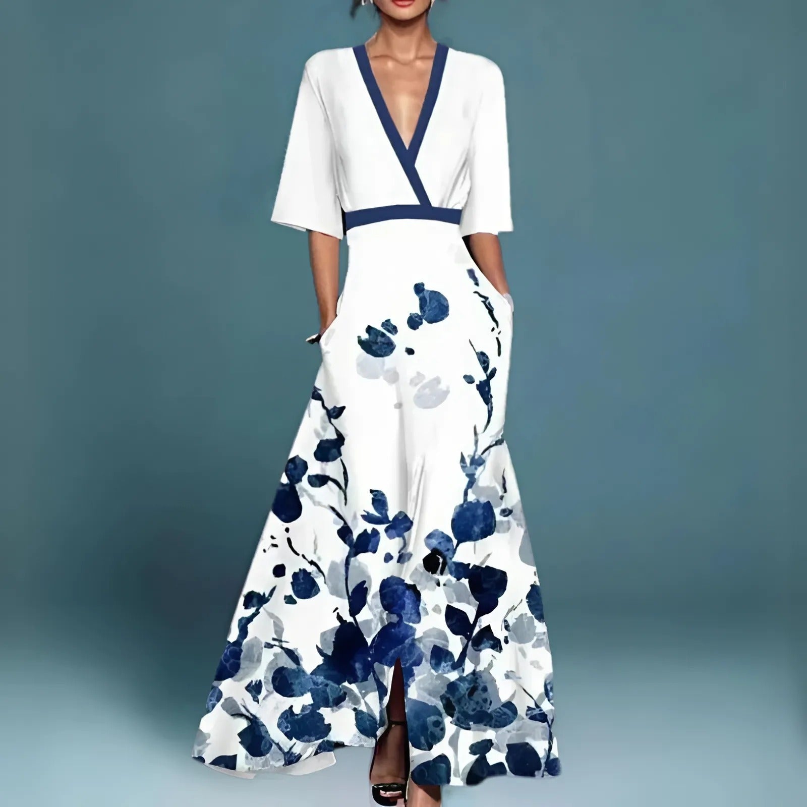 Viviana™ | Abito Lungo Elegante Azzurro